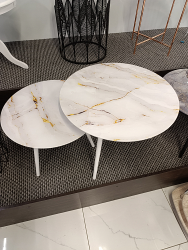 Комплект столиков Ватсония белый из шоурума 1